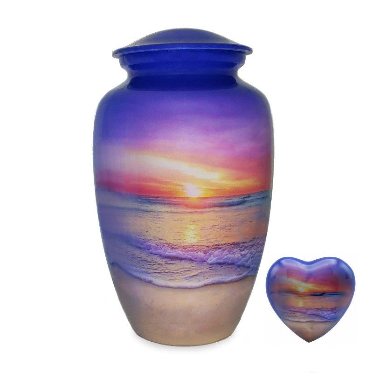 Purple Siesta Key beach cremation urns for ashes