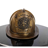 bronze fireman helmet cremation urn for ashes