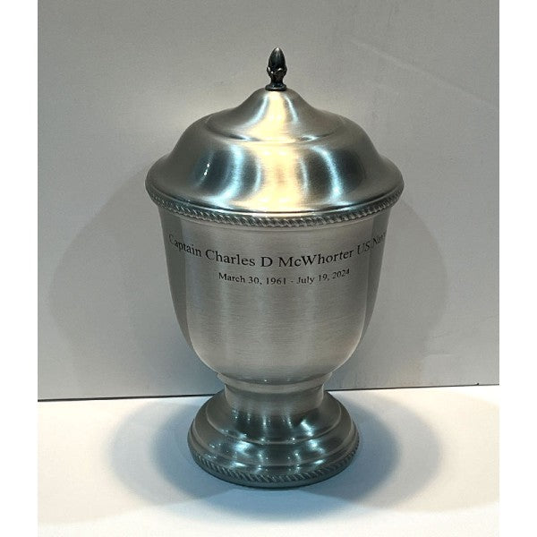 pewter chalice cremation urn for ashes Made in USA