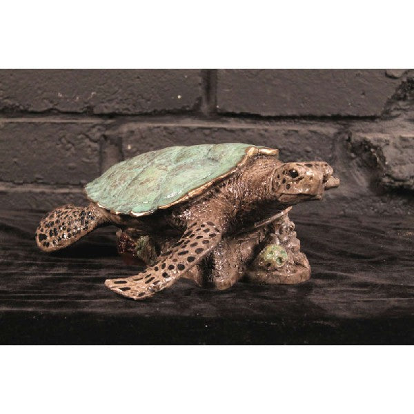 bronze sea turtle cremation urn  for cremains made in USA