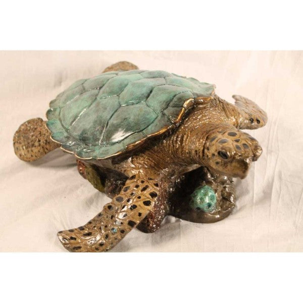 bronze sea turtle adult cremation urn made in America