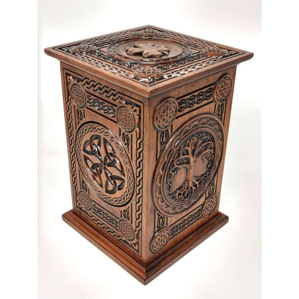 Made in America Celtic Tree of Life Cremation Urn for adult human