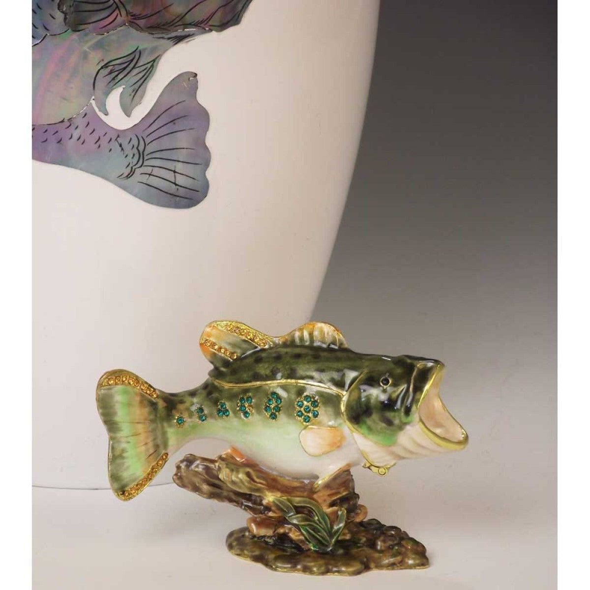 miniature bass fish urn for ashes