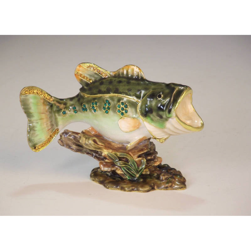 small bass fishing keepsake urn for ashes 