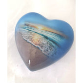 small heart Siesta Key Ocean Beach Cremation Urn for Ashes