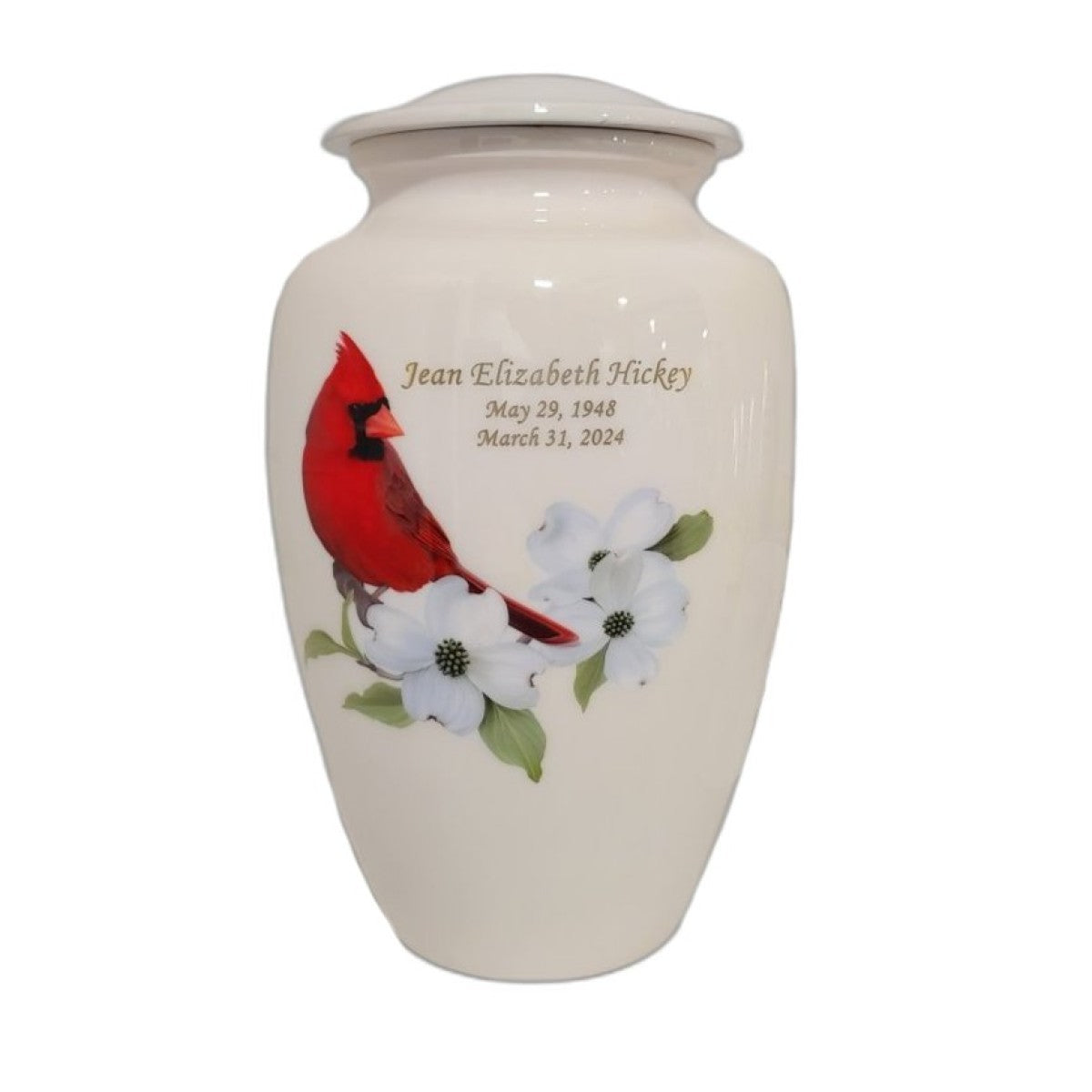 cardinal adult cremation urn for ashes