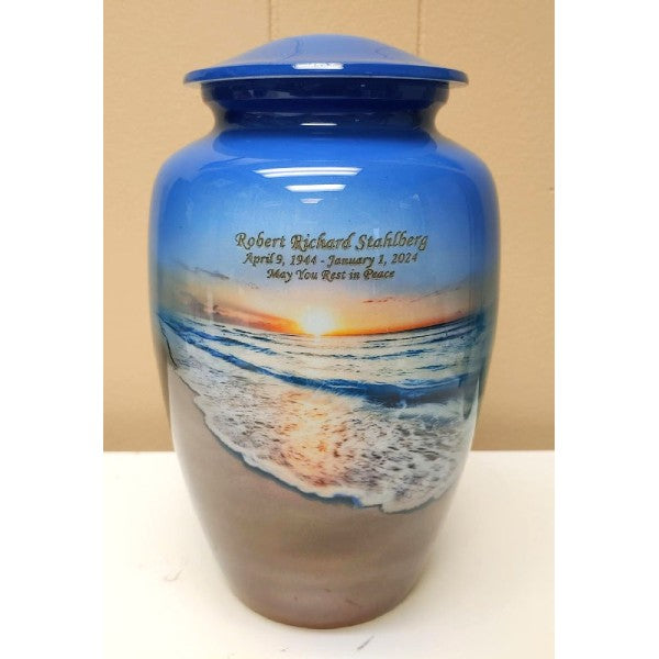 Siesta Key Ocean Beach Cremation Urn for Ashes