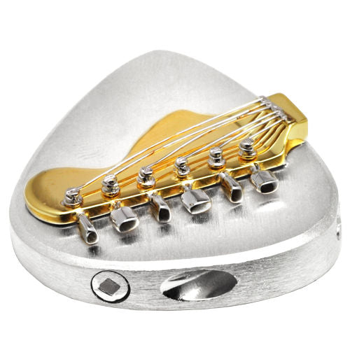 Gold & Silver Guitar Pick Cremation Jewelry