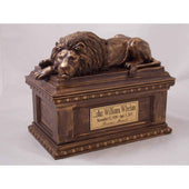 lion cremation urn for ashes. Adult human 