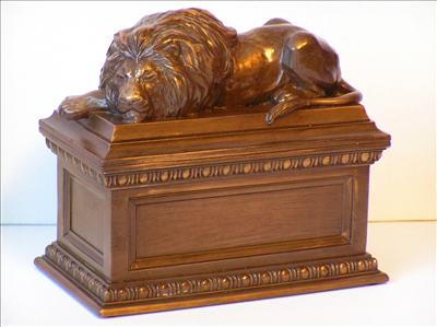 Lion Heart Bronze Pet Urn