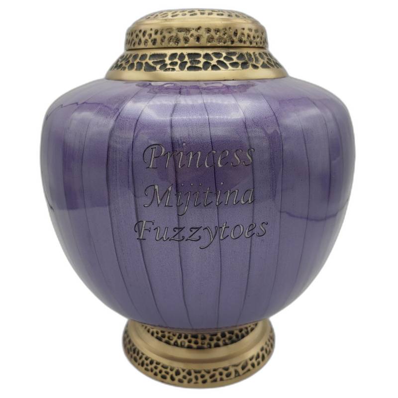 Purple Morning Glory Adult Cremation Urn