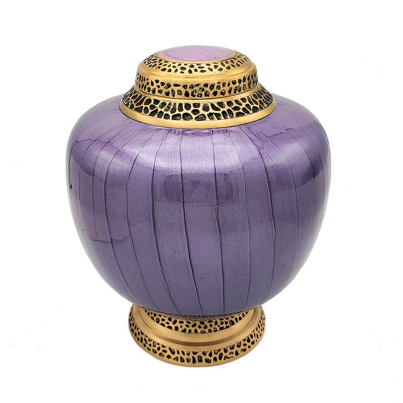 Purple Morning Glory Adult Cremation Urn