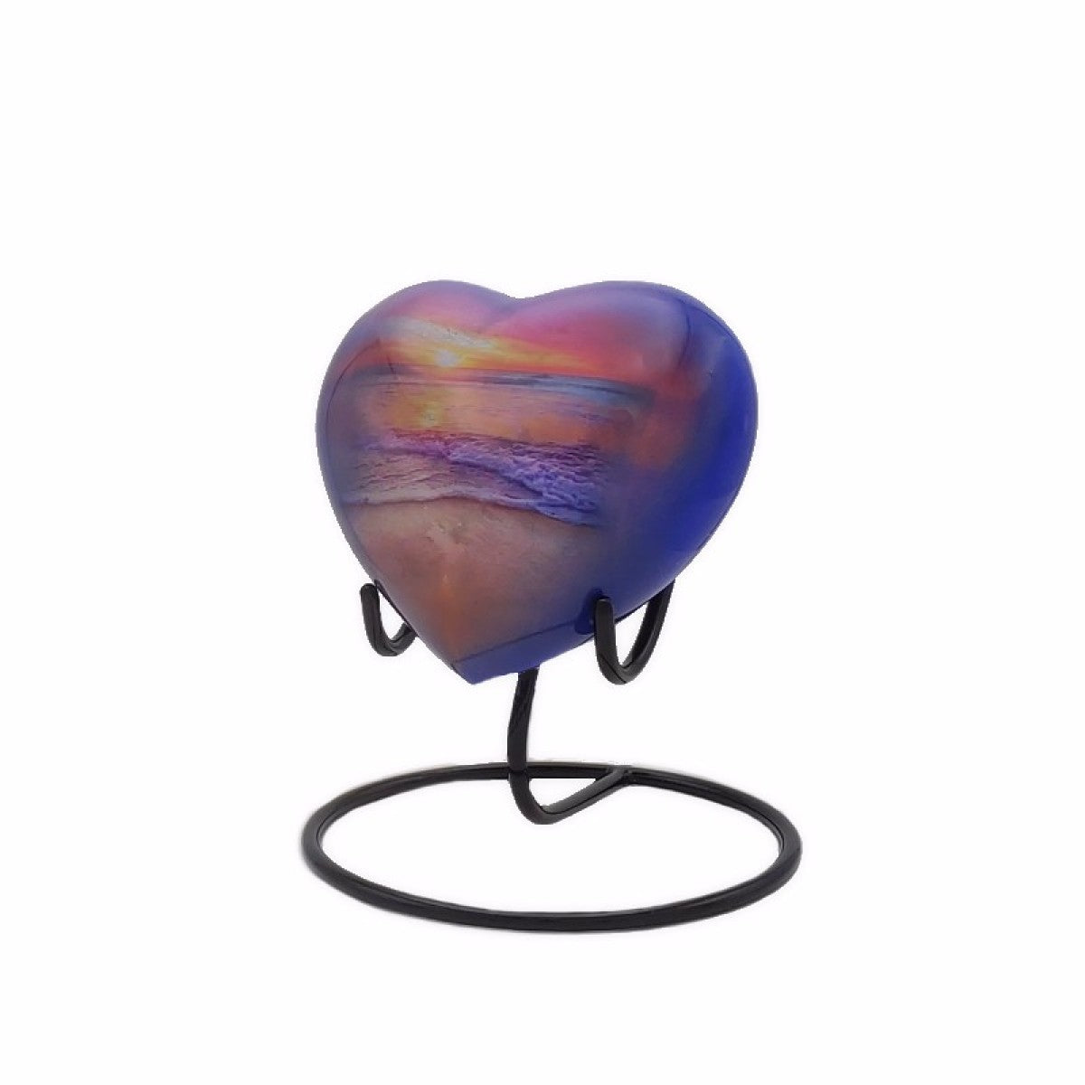 small heart purple siesta key cremation urn for ashes