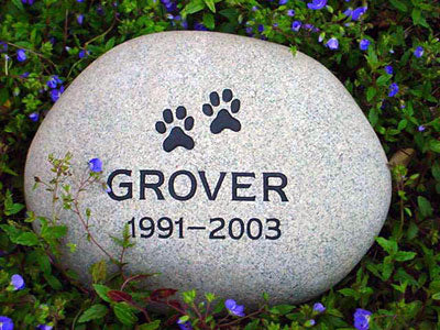 River Rock Pet Memorial Stone